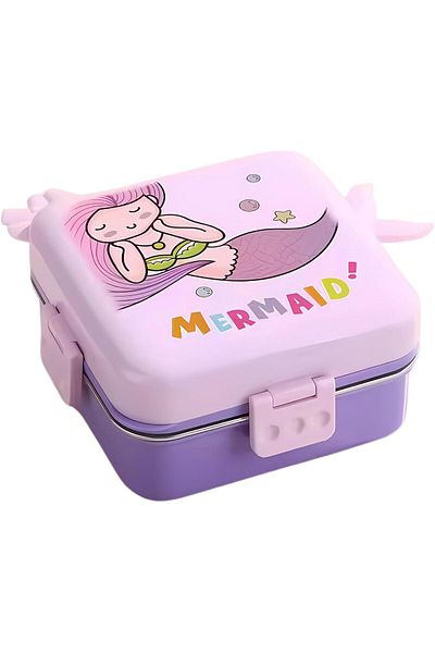 Twisoo Kids Lunch Box Stainless Steel Insulated – Double Decker Leakproof Bento Box with Spoon, So