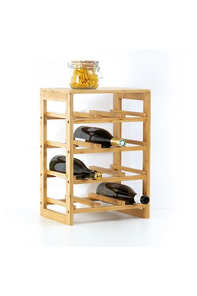 5FiveSmart Linha bamboo wine bottle rack for 12 bottles, 35x24x47 cm,