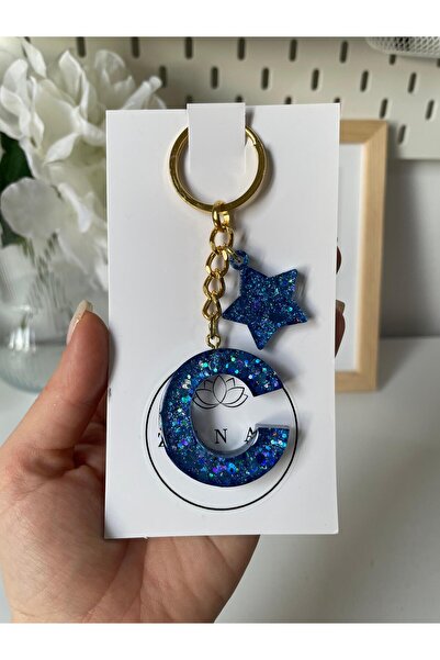 Zenan Design Letter C Special Design Epoxy Letter Keychain