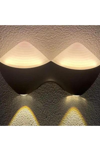 ELECTROPOWER Wall Sconce Black Light Yellow 12W Size 27cm x 13.50cm
