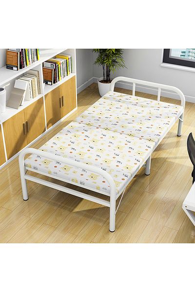 Türkiye Modern Office Folding Bed with Mattress Portable Iron Metal Foldable Bed for Adults Hostel Hospital