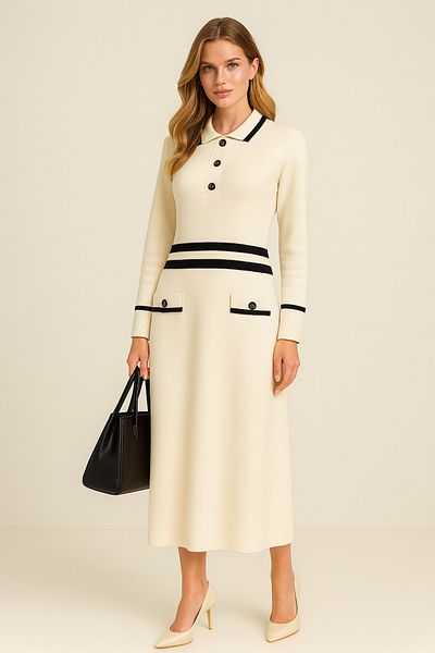 semela KNOB DETAILED KNITWEAR DRESS
