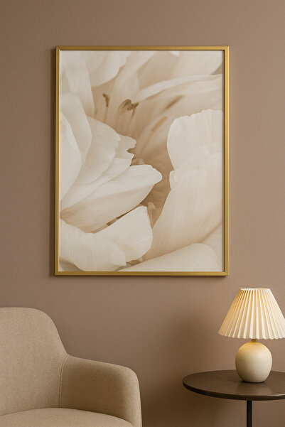 seninürünün Μαλακό Κρίνο - Μονόχρωμο Μοντέρνο Πίνακα Ζωγραφικής με Μεταλλικό ...