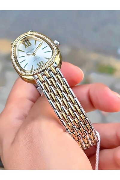 Ferrucci Women's Wristwatch Stone Model Steel Cord Waterproof Bracelet Design Watch with Gift