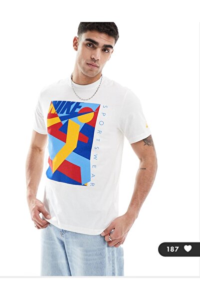 Nike αρχειοθετημένο γραφικό λευκό ανδρικό μπλουζάκι