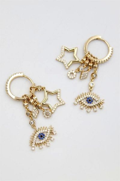 PRATİKOBA Eye Shakira Earrings - Gold