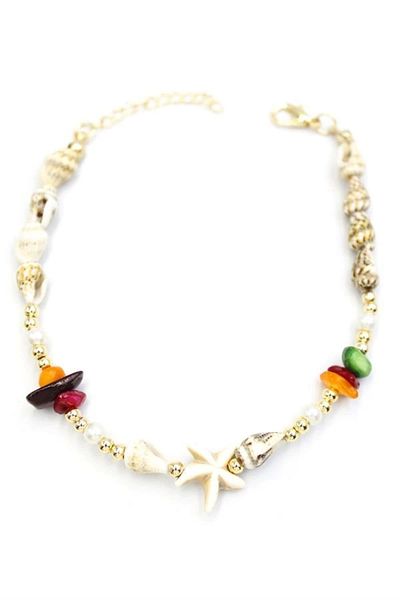 PRATİKOBA Sea shell anklet - multicolor