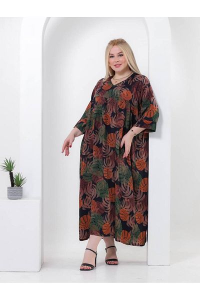 AFandina The beauty of colors and the uniqueness of design in the Haer viscose jalabiya A-9910