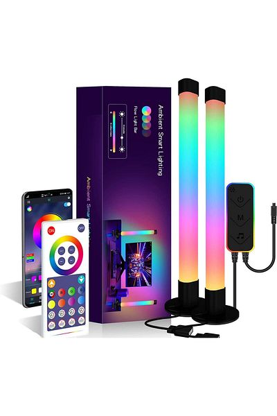 Generic شريط إضاءة RGB مع مؤقت متعدد الأوضاع ومزامنة الموسيقى وشريط أضواء الألعاب مع تطبيق Bluetooth وجهاز التحكم عن بعد