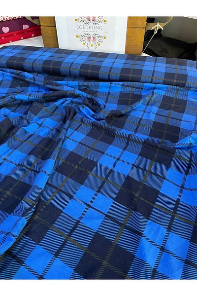 EGE DESIGN Single Lyc Combed Printed Plaid