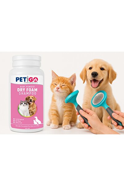 petigo - Evcil Hayvanlara Özel Pudra Şampuan - 200 ml / Bebek Pudra Özlü