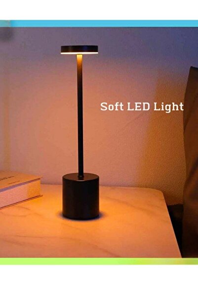 Generic Classic Table Lamp USB Rechargeable Night Light Stepless Dimming Touch Desk Lamp 3 Colors
