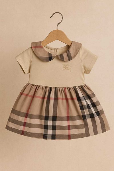 SULİFESTORE Baby Collar Jersey Dress