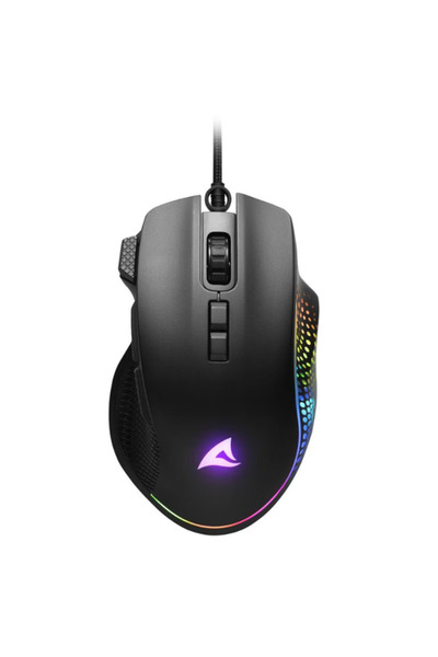 SHARKOON Mouse Gaming ergonomic Shark Force III, cu fir, USB, 12800 DPI, RGB ...