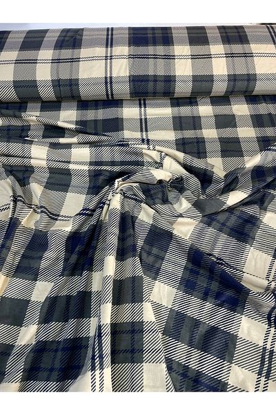EGE DESIGN Single Lyc Combed Printed Plaid