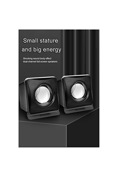 Datazone مكبرات صوت الكمبيوتر DZ‑V410 USB 2.0 - توصيل وتشغيل، مقبس 3.5 مم، جهير عميق