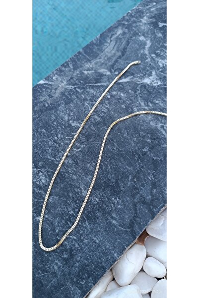 ARİ TAKI Four Sides 60 cm Gold Steel Necklace