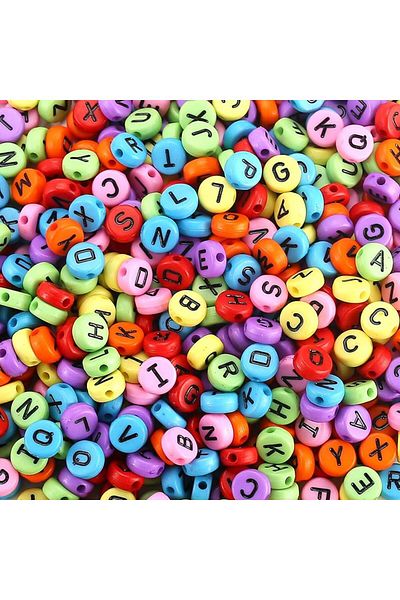 Alize Colorful English alphabet beads
