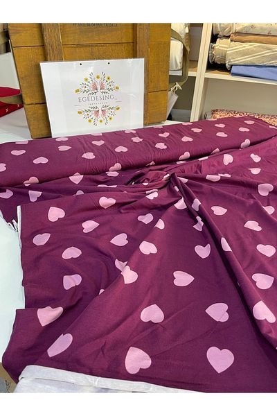 EGE DESIGN Suede Lyc Combed Cotton Heart
