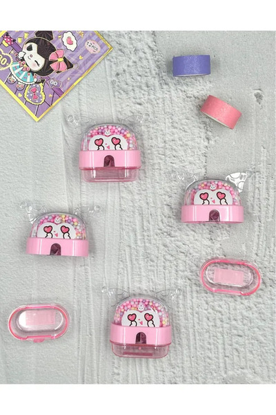 adayus Kuromi Patterned Pink Color Pencil Sharpener Positive