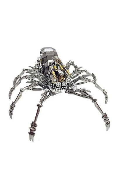 HAWIRE Puzzle mecanic 3D, DJD-014, Model paianjen DYI, Metalic, 375 piese, 21X19X10cm, Bronz