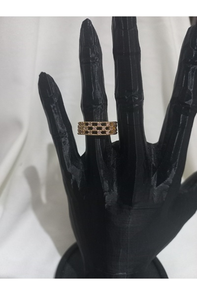 lavantebutik خاتم مطلي بالذهب قابل للتعديل بحجر الزركون