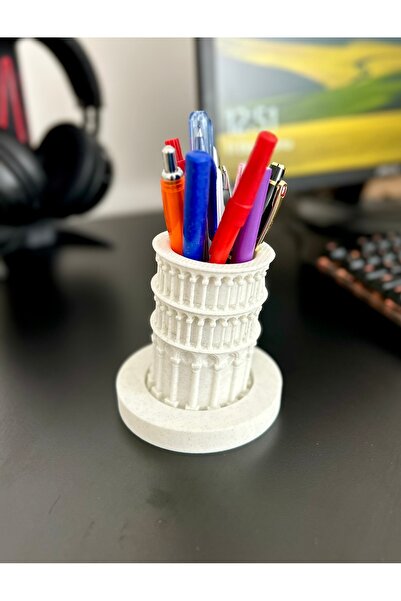 RdgTech Pisa Kulesi Kalemlik - Mermer Görünümlü