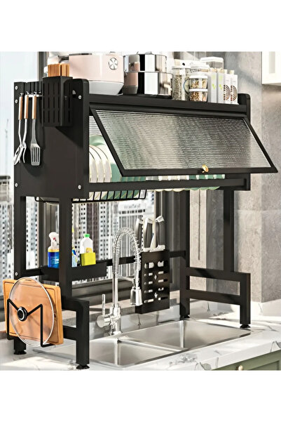 Un رف تجفيف الصحون من السانلس ستيل