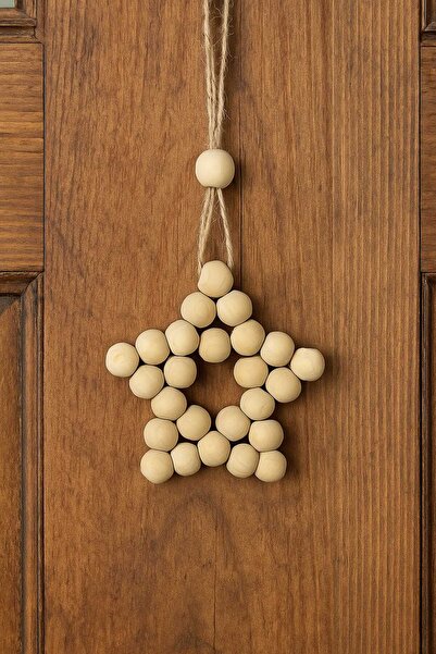 diclecollection Decorative Wooden Beaded Star / Balcony Door Wall Kitchen Baby Room Ornament / Christmas Ornament