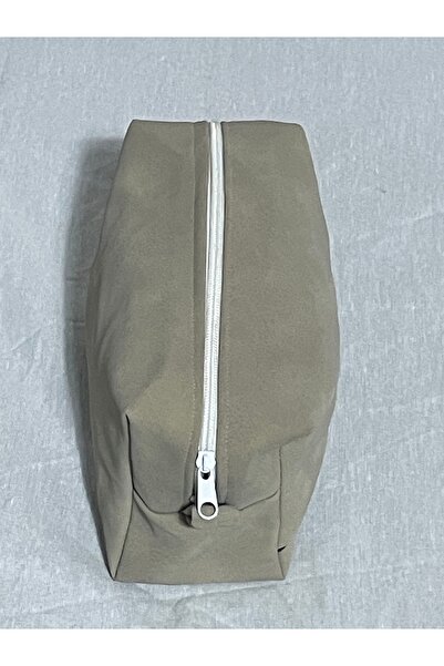 Bestway ve Diğeri Beige Leather Look Multi-Purpose Zipper Bag – Unisex Organizer