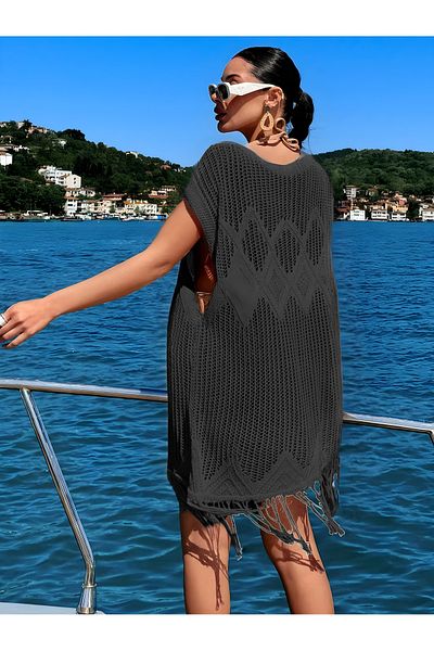 glztriko Tasseled Cotton Knitwear Pareo