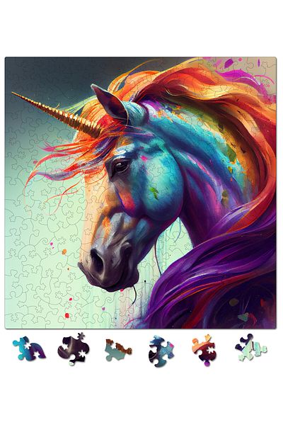 WoodMix Puzzles Puzzle with Animals - Unicorn 1