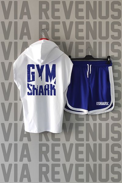 Vordevia Gym Front and Back Printed Zero Sleeve Hooded Sports Tshirt and Custom Jersey Fabric Sports Shorts