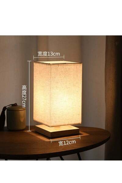 Generic MIXDE Small Table Lamp for Bedroom Bedside Lamps for Nightstand Minimalist Solid Wood Night Stand L