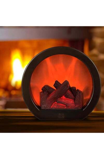 Generic GUDOO Fireplace Lanterns Decorative Flameless Portable Led Lantern, Fireplace Light LED Simulation