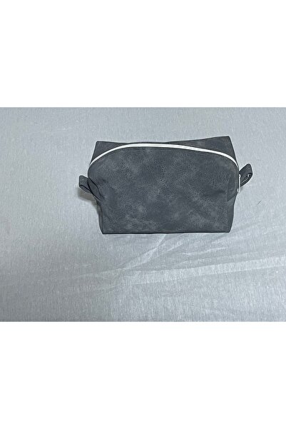Bestway ve Diğeri Koyu Gri Deri Görünümlü Çok Amaçlı Fermuarlı Çanta – Unisex Organizer