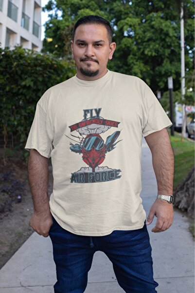 ArtYus ΑΝΔΡΙΚΟ T-SHIRT FLY AIR FORCE TRANSFER με στάμπα με στρογγυλή λαιμόκοψ...