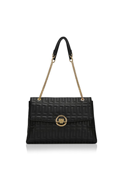Lavie Luxe Women's Eden25 Flap Satchel (Black)