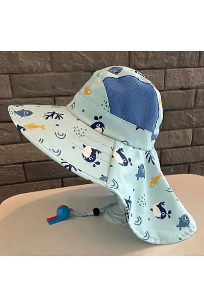 zehracatasariim Cute Cartoon Sun Hat, Beach Hat, Children's Sea Hat Compatible for Ages 3-10