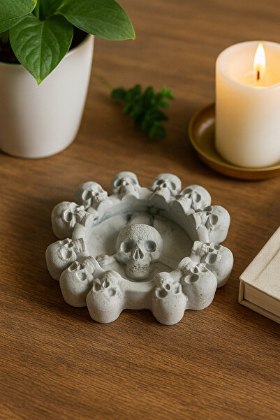 ZEROXO منفضة سجائر على شكل جمجمة قوطية