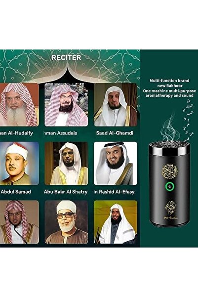 Oud Bukhoor 2-in-1 Electric Incense Burner with Quran Speaker, Remote Control, and Aroma Di Incense Burner