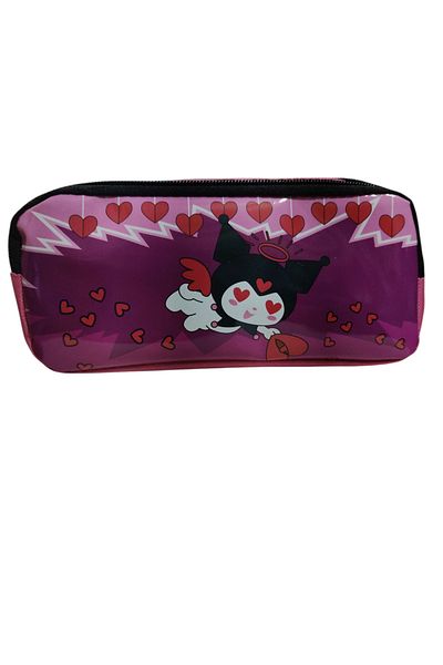 PartAntalya Girl's Pink Pencil Case Kuromi Patterned 2 Compartments