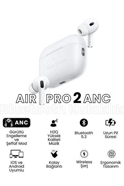 NS Store Air Pro 2 ANC Bluetooth Kulaklık | Gürültü Engelleme & Şeffaf Mod | ...
