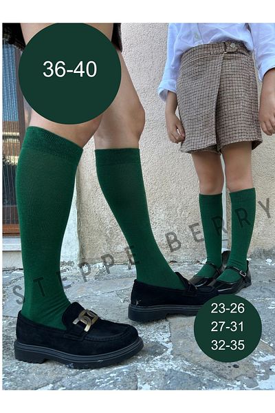 STEPPE BERRY Knee-High Casual and School Socks