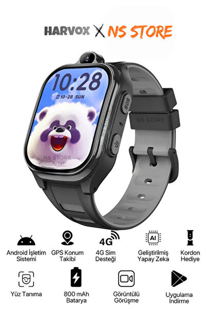 NS Store 4G Pro+ Sim Kartlı Android GPS Akıllı Çocuk Saati Konum Takip & Görü...