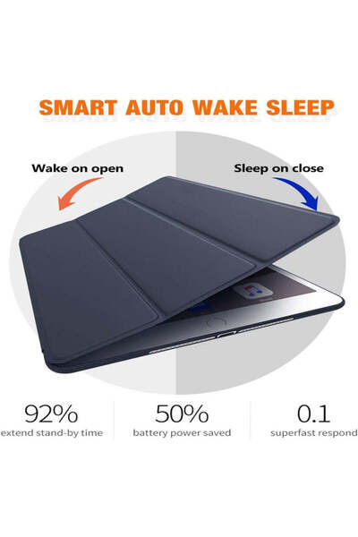 SIGLOO iPad Air 11 2024 / 5-4 10.9'' synthetic leather case, silicone back, shockproof Dark Blue