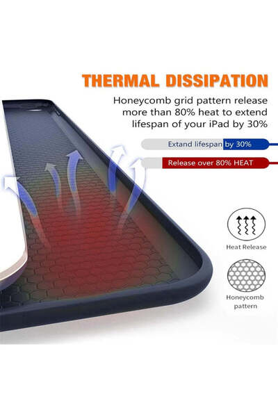 SIGLOO iPad Air 11 2024 / 5-4 10.9'' synthetic leather case, silicone back, shockproof Dark Blue