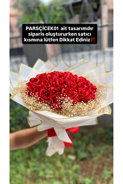 PARSÇİÇEK Gerçek Görünümlü Yapay Kız İsteme Çiçegi Yapay Buket 30’lu Cipsolu ...