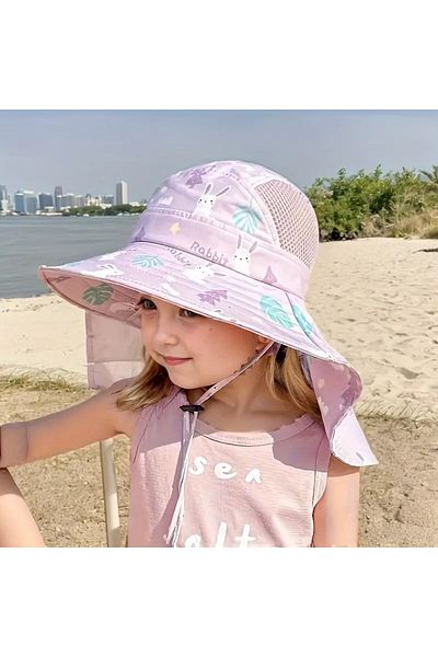zehracatasariim Cute Cartoon Sun Hat, Beach Hat, Children's Sea Hat Compatible for Ages 3-10