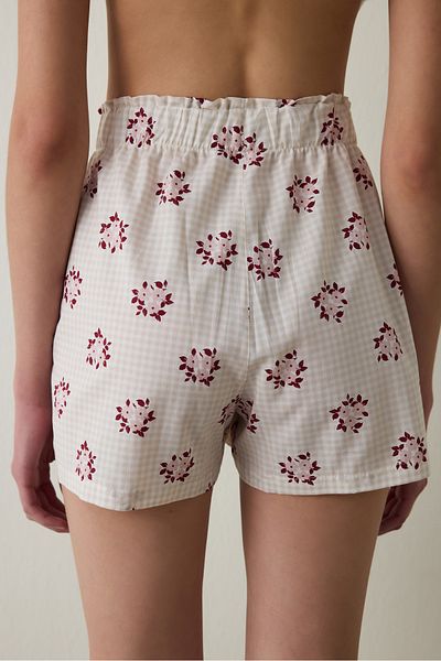 Penti Stone Color Freya Floral Shorts Pajama Bottoms